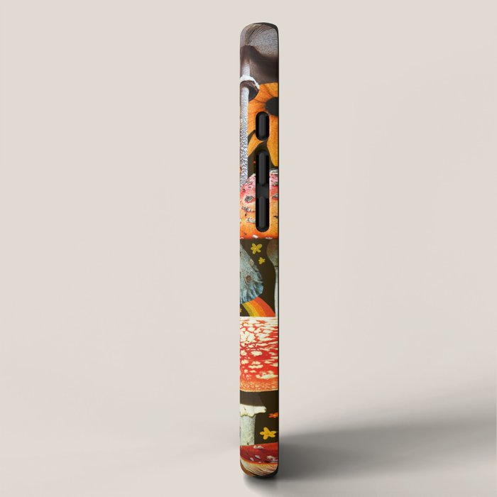 Mushroom Collage Print in Green iPhone Case Gallery Image 2