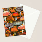 Mushroom Collage Print in Green Stationery Card Gallery Image 2