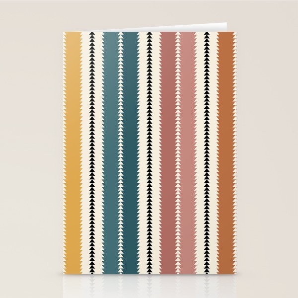 Western Stripes XX Earthy Rainbow Stationery Card Gallery Image 1