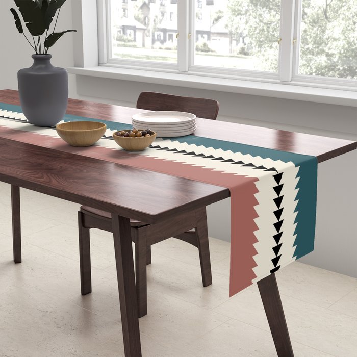 Western Stripes XX Earthy Rainbow Table Runner Gallery Image 2