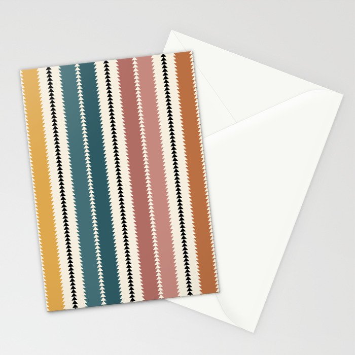 Western Stripes XX Earthy Rainbow Stationery Card Gallery Image 2