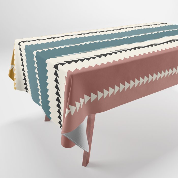 Western Stripes XX Earthy Rainbow Tablecloth Gallery Image 1