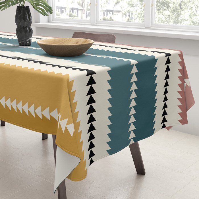 Western Stripes XX Earthy Rainbow Tablecloth Gallery Image 3