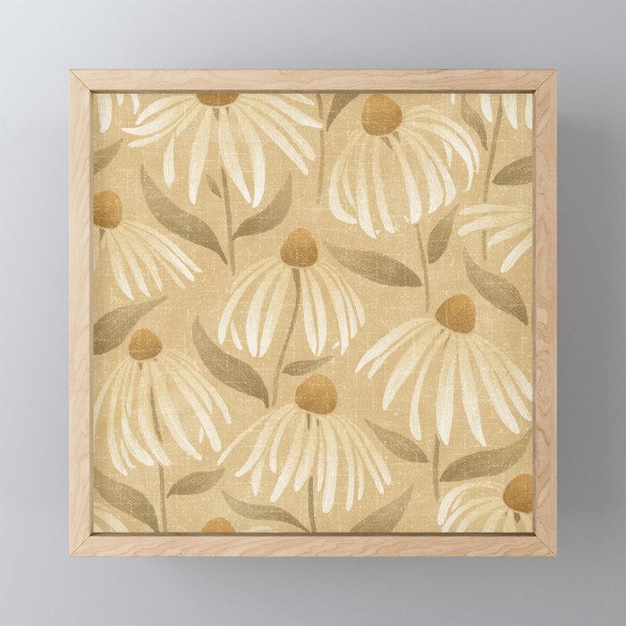 Dancing Daisies - gold Mini Art Print Gallery Image 1