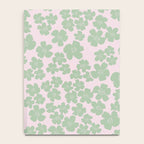 Mint green flower blossom scatter on blush pink Notebook Gallery Image 4