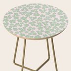 Mint green flower blossom scatter on blush pink Side Table Gallery Image 2