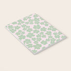Mint green flower blossom scatter on blush pink Notebook Gallery Image 3