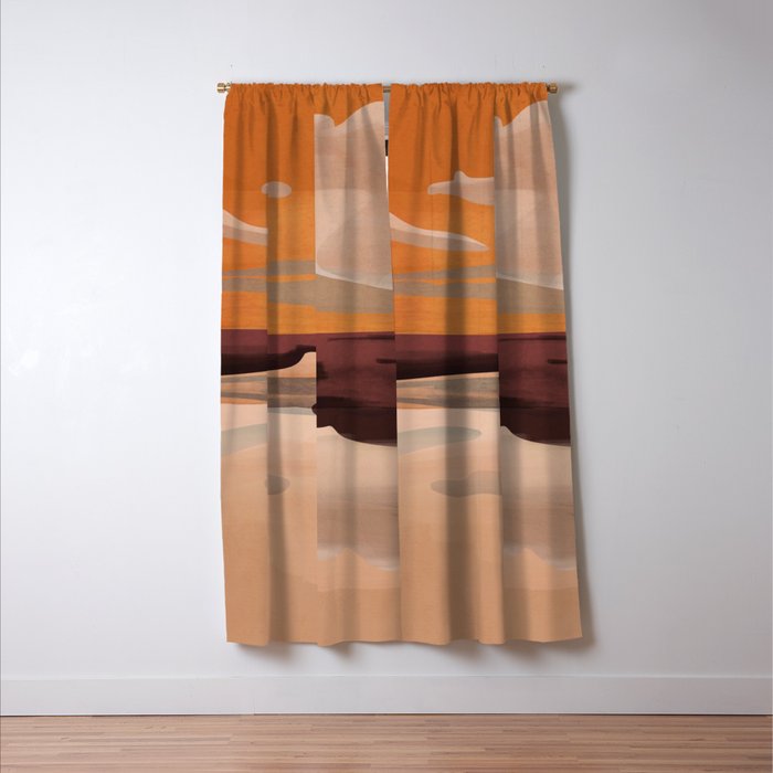 Abstract Art Landscape 70 Window Curtain Gallery Image 3