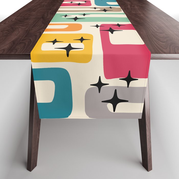 Mid Century Modern Abstract Pattern 242 Mid Mod Googie Table Runner Gallery Image 1