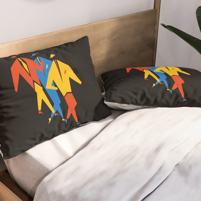 Men | Bauhaus IV: Night Black Edition Pillow Sham Gallery Image 2