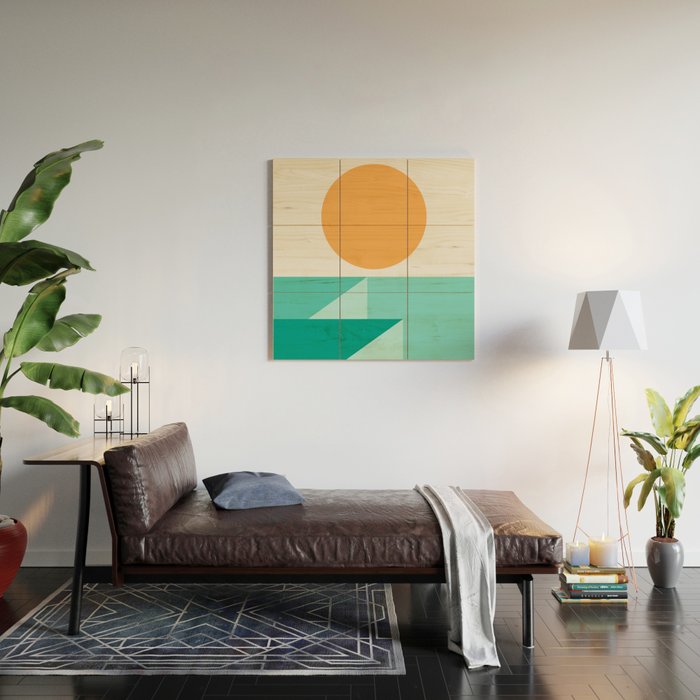 Geometric Landscape 25A Wood Wall Art Gallery Image 2