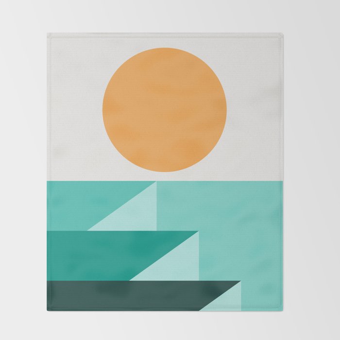 Geometric Landscape 25A Throw Blanket Gallery Image 2