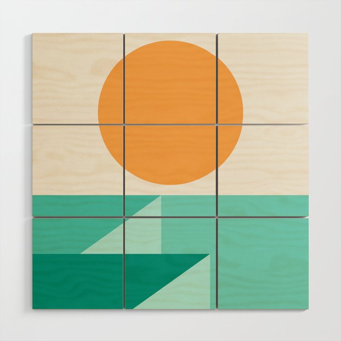 Geometric Landscape 25A Wood Wall Art Gallery Image 1