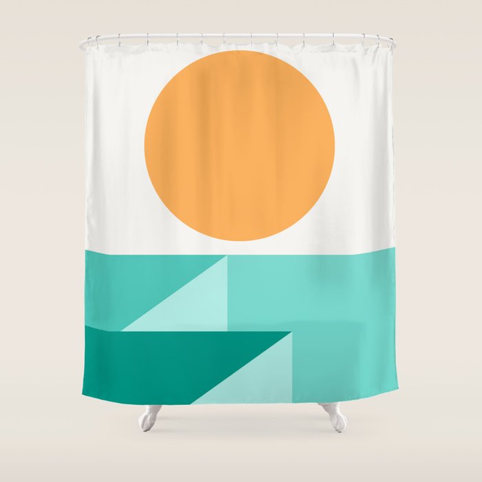 Geometric Landscape 25A Shower Curtain Gallery Image 1