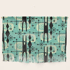 Retro 1950s Style Mid Century Modern 771 Mid Mod Turquoise Wall Hanging Gallery Image 1