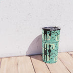 Retro 1950s Style Mid Century Modern 771 Mid Mod Turquoise Travel Mug Gallery Image 4