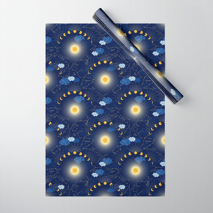 Feel the Cosmic night Sky Wrapping Paper Gallery Image 1