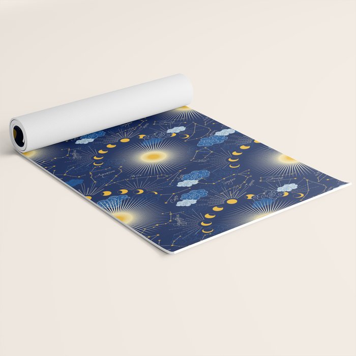 Feel the Cosmic night Sky Yoga Mat Gallery Image 2