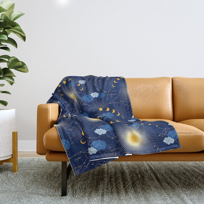 Feel the Cosmic night Sky Throw Blanket Gallery Image 1