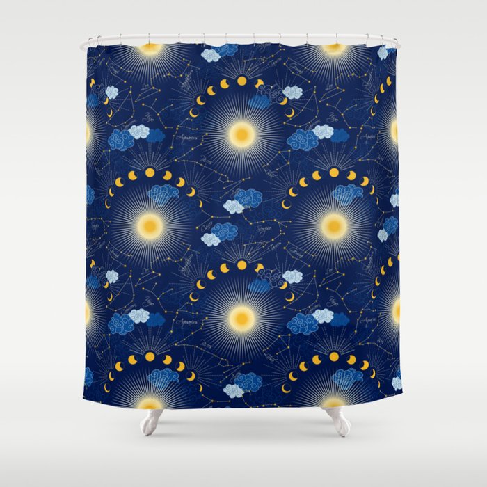 Feel the Cosmic night Sky Shower Curtain Gallery Image 1
