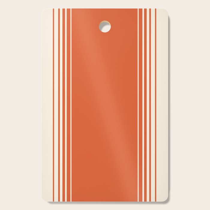 Marmalade Orange and Creme Lines Cutting Board Gallery Image 1