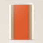 Marmalade Orange and Creme Lines Stationery Card Gallery Image 2