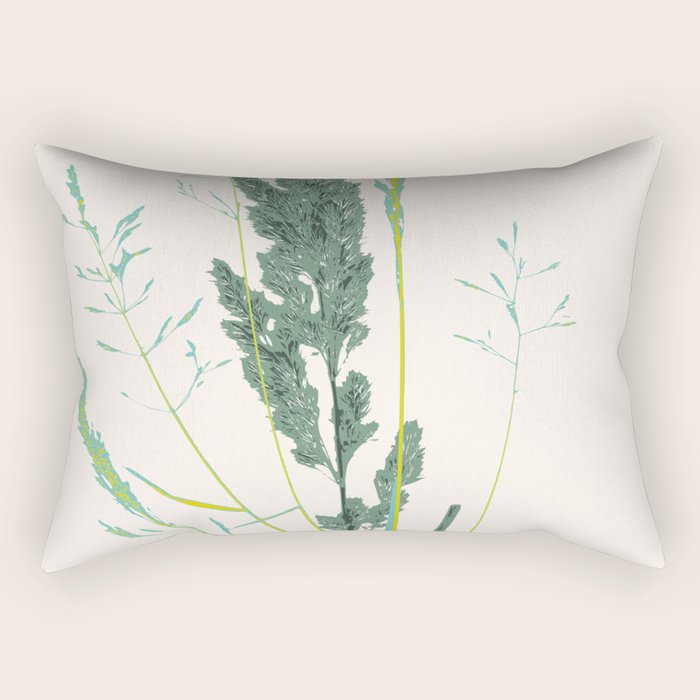 Plant based happyness Grasses 2 still life Rectangular Pillow Gallery Image 2
