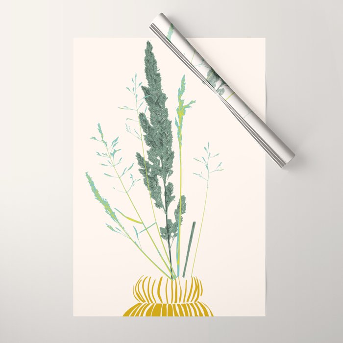 Plant based happyness Grasses 2 still life Wrapping Paper Gallery Image 1