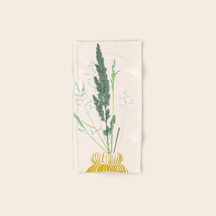 Plant based happyness Grasses 2 still life Bath Towel Gallery Image 1