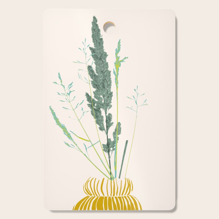 Plant based happyness Grasses 2 still life Cutting Board Gallery Image 1