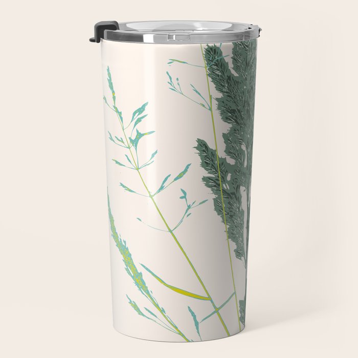Plant based happyness Grasses 2 still life Travel Mug Gallery Image 3