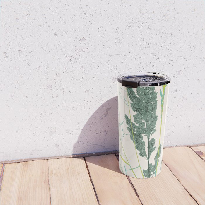 Plant based happyness Grasses 2 still life Travel Mug Gallery Image 4