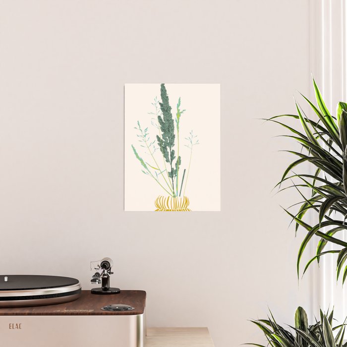 Plant based happyness Grasses 2 still life Poster Gallery Image 2