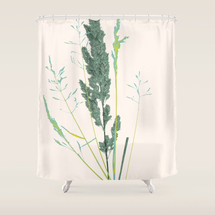 Plant based happyness Grasses 2 still life Shower Curtain Gallery Image 1