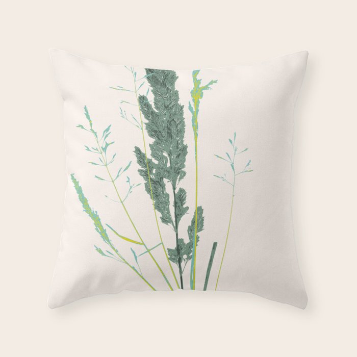 Plant based happyness Grasses 2 still life Throw Pillow Gallery Image 1