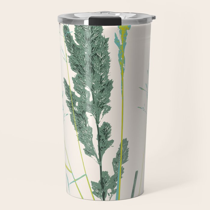 Plant based happyness Grasses 2 still life Travel Mug Gallery Image 1