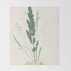 Plant based happyness Grasses 2 still life Throw Blanket Gallery Image 2