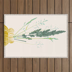 Plant based happyness Grasses 2 still life Outdoor Rug Gallery Image 1