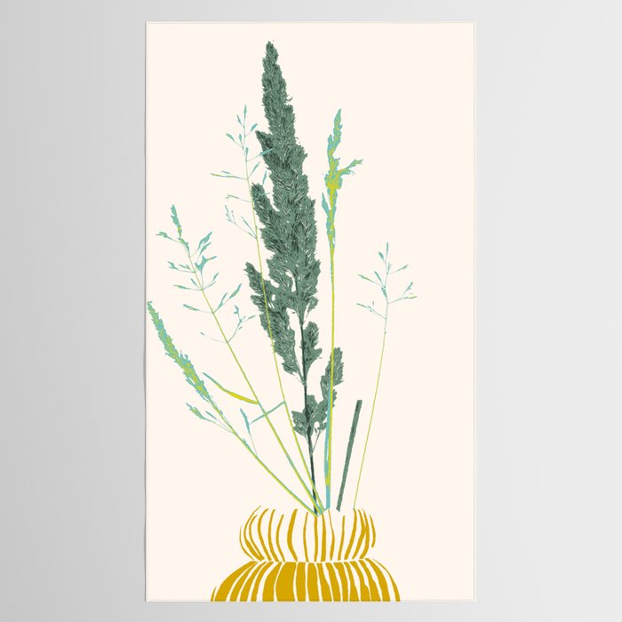 Plant based happyness Grasses 2 still life Tablecloth Gallery Image 2