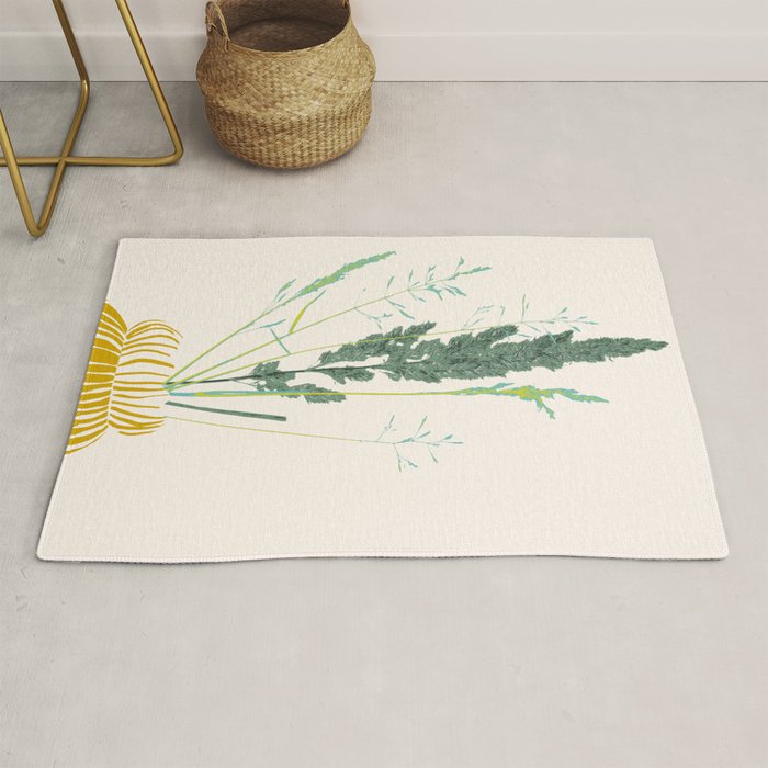 Plant based happyness Grasses 2 still life Rug Gallery Image 1