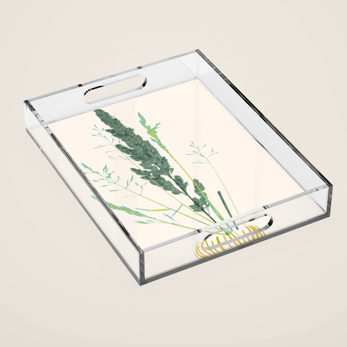 Plant based happyness Grasses 2 still life Acrylic Tray Gallery Image 1