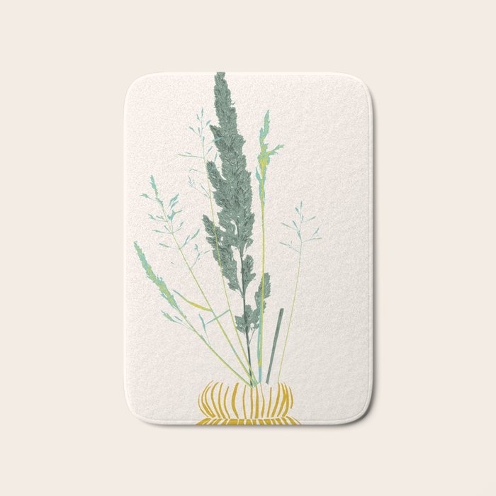 Plant based happyness Grasses 2 still life Bath Mat Gallery Image 1