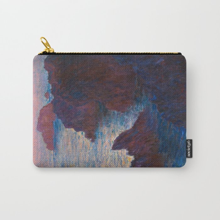 Claude Monet Impressionist Landscape Oil Painting Sunset At Sea Cliffs Ocean Cliff Landscape Carry All Pouch Gallery Image 1
