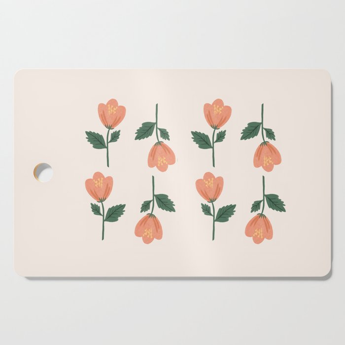 Pink Peony Pattern Cutting Board Gallery Image 1