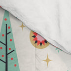 Retro Christmas Card Theme - Plain White Comforter Gallery Image 4