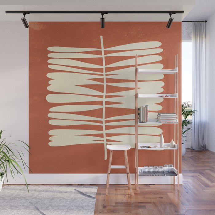 Rust Fern Wall Mural Gallery Image 1