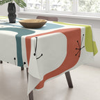 Mid Century Modern Shapes 1950s colors  Tablecloth Gallery Image 3