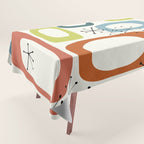 Mid Century Modern Shapes 1950s colors  Tablecloth Gallery Image 1