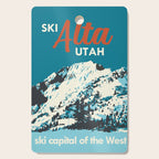 Ski Alta Utah Vintage Ski Poster Cutting Board Gallery Image 1