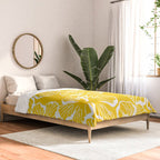 Yellow tropical hibiscus flower art pattern Comforter Gallery Image 2